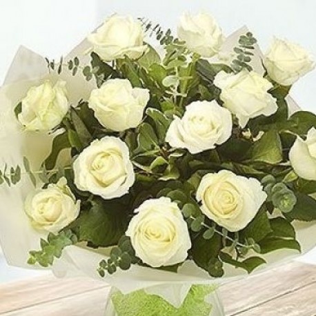 Dozen White Roses