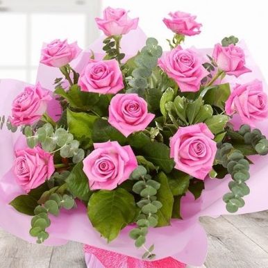 Dozen Pink Roses